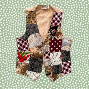 Vintage Patchwork Vest 80s - 90s